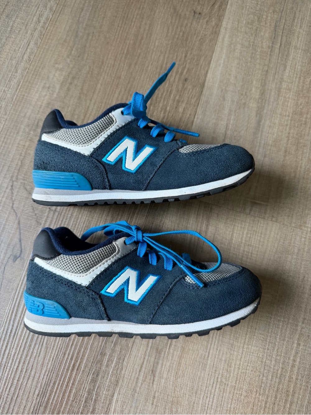 New Balance Kids Navy and Bright Blue Athletic Sneakers